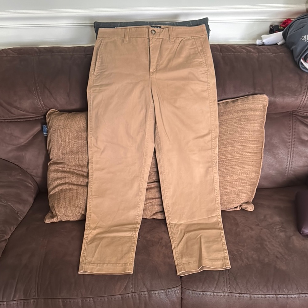 J. Crew | Tan High-Rise Girlfriend Chino Pants